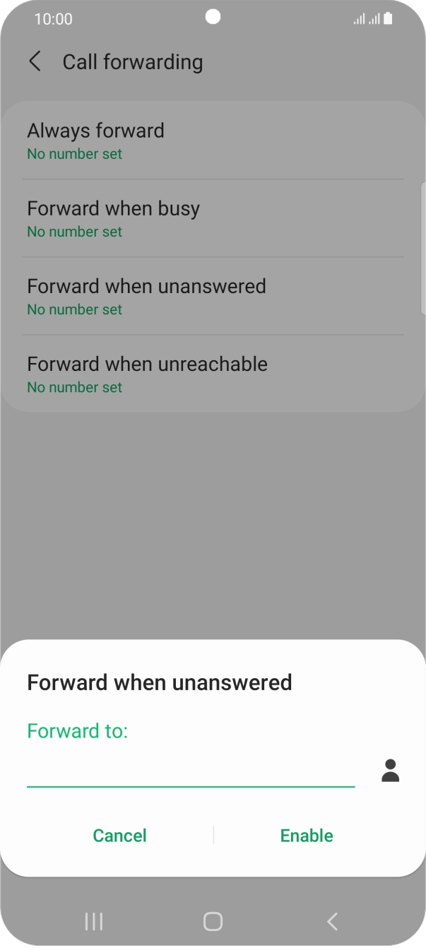 Key in +61101 and press Enable.