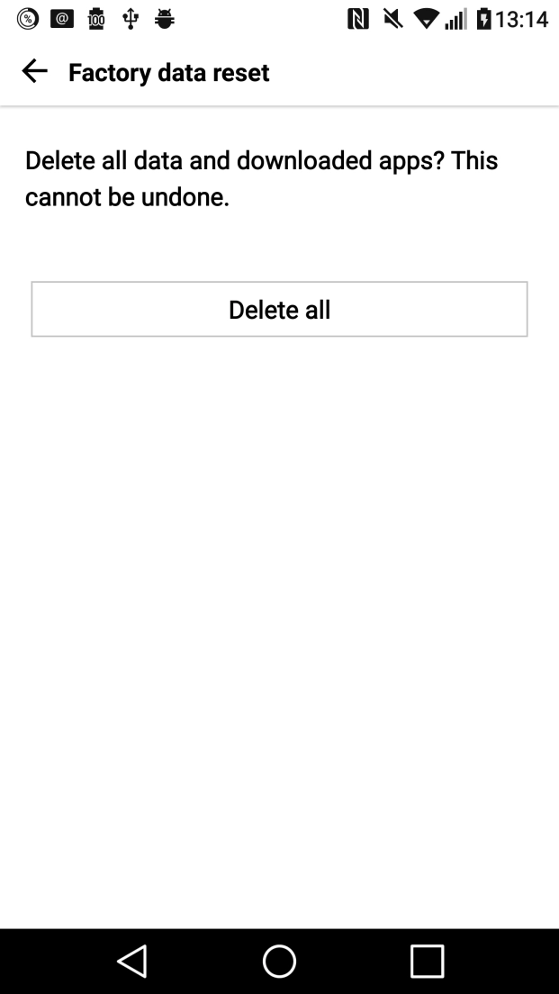 Press Delete all. Press Delete all.
