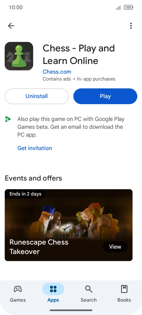 Press Uninstall.