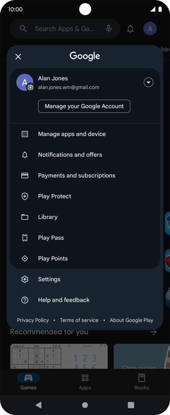Press Settings. Press Settings.