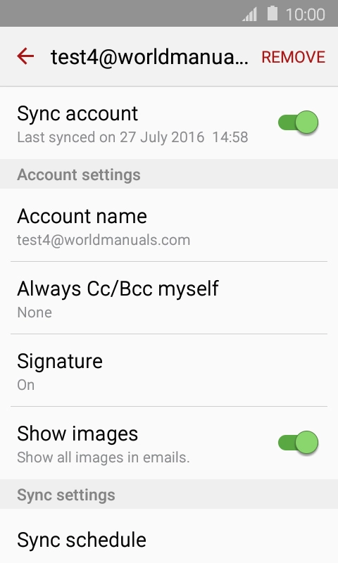 Press Sync schedule. Press Sync schedule.