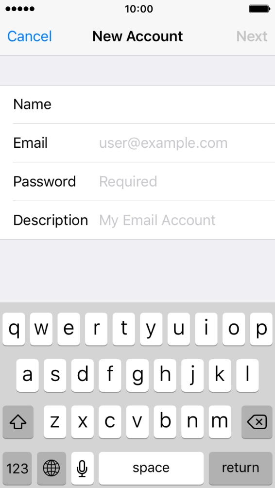 Press Email and key in your email address. Press Email and key in your email address.