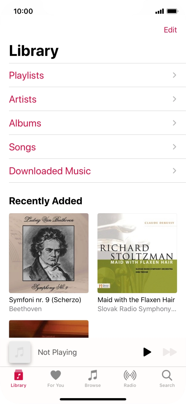 Press Playlists.