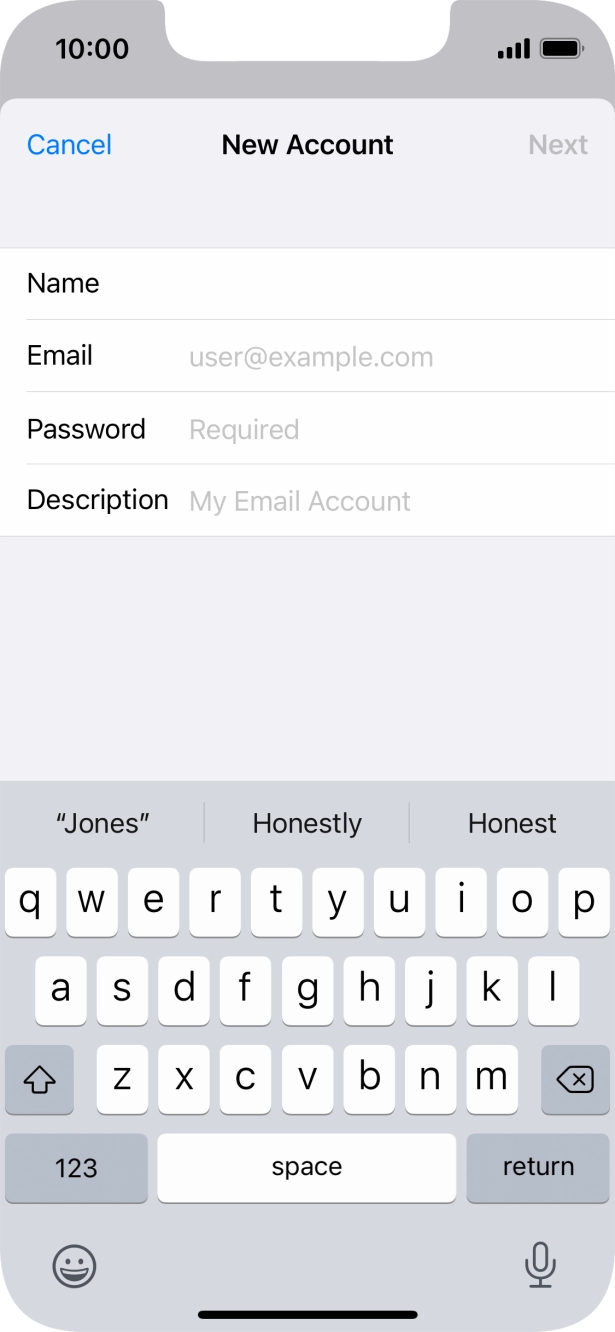 Press Email and key in your email address. Press Email and key in your email address.