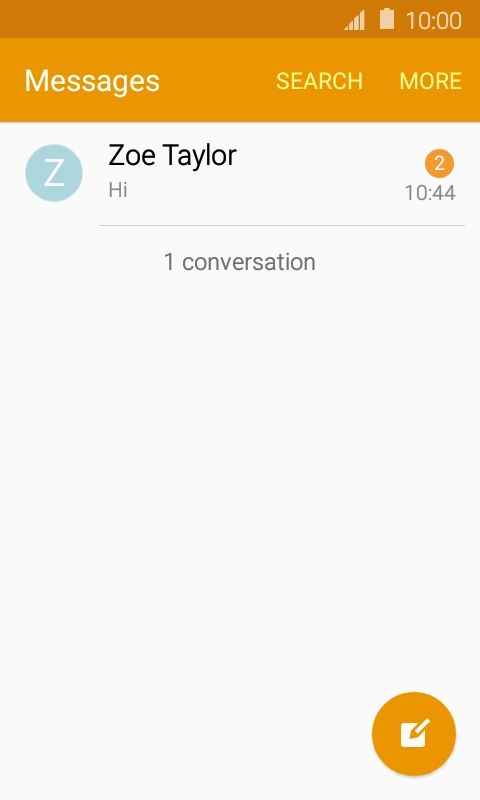 Press the new message icon. Press the new message icon.