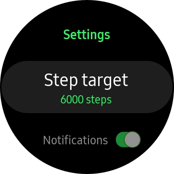 Press Step target.