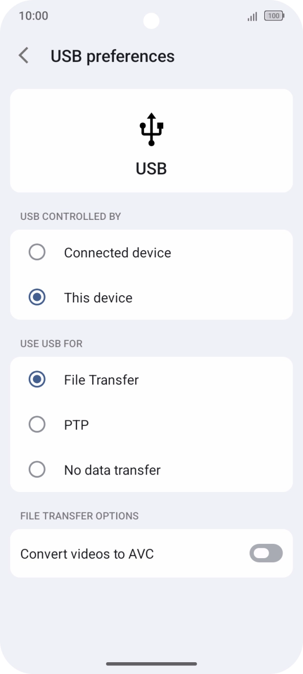 Press File Transfer. Press File Transfer.