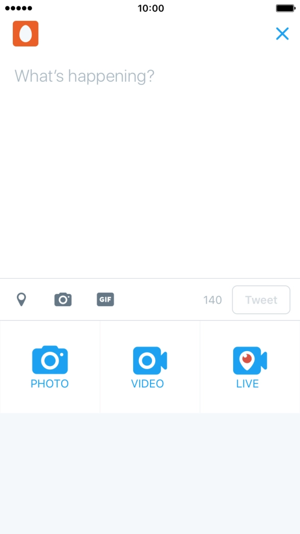 Press the text input field. Press the text input field.