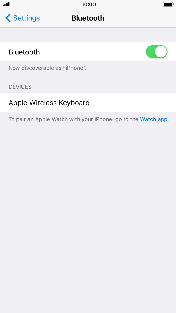 Press the required Bluetooth device and follow the instructions on the screen to pair the device with your phone.
