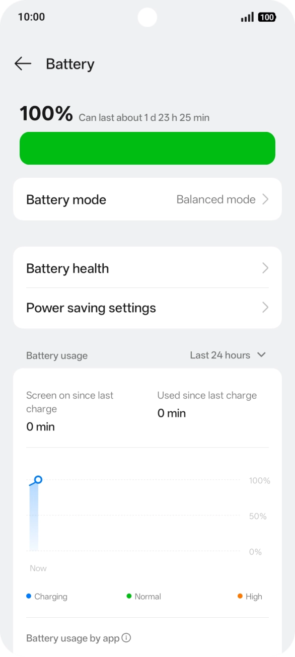 Press Battery mode. Press Battery mode.