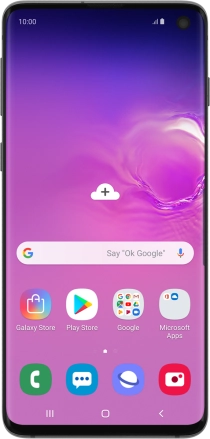 Image 1: Front view of the Samsung Galaxy S10