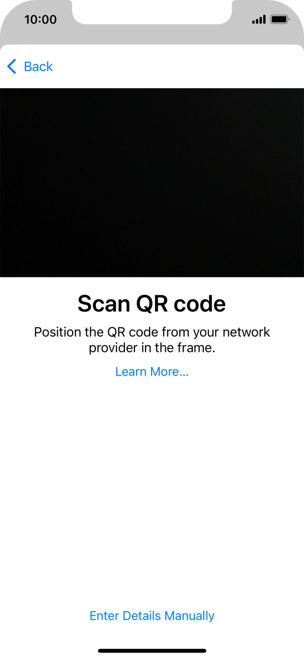 Place the QR code you've received inside the phone camera frame to scan the code.