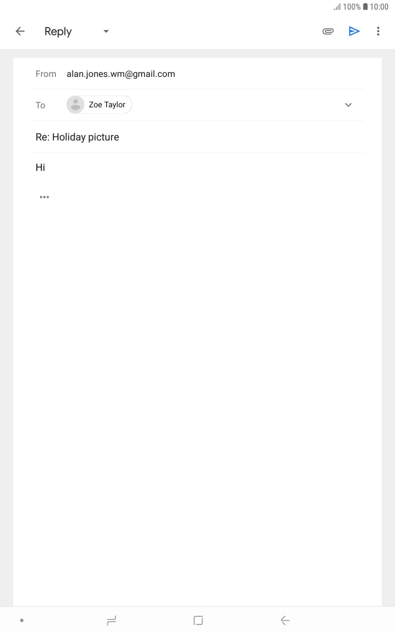 Press the send icon. Press the send icon.