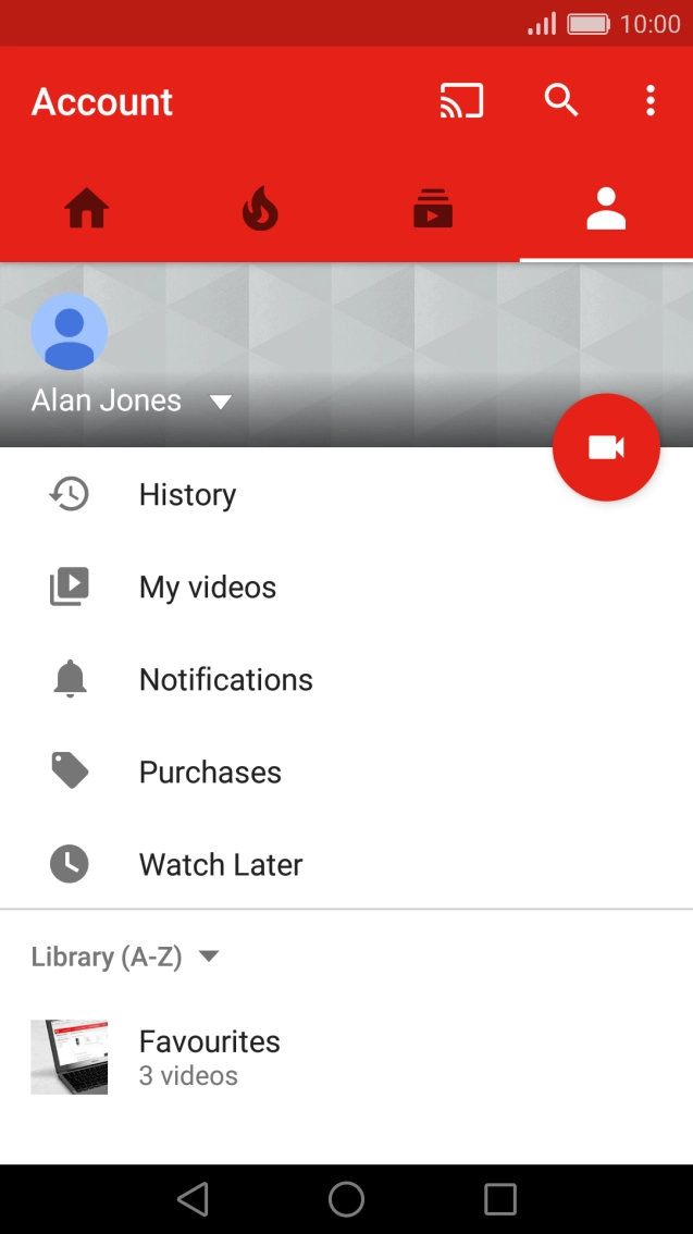 Press the upload icon and go to the required video clip.