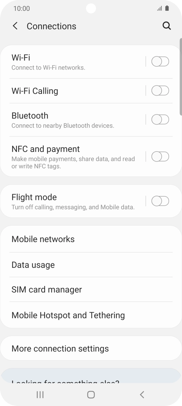 Press Data usage.