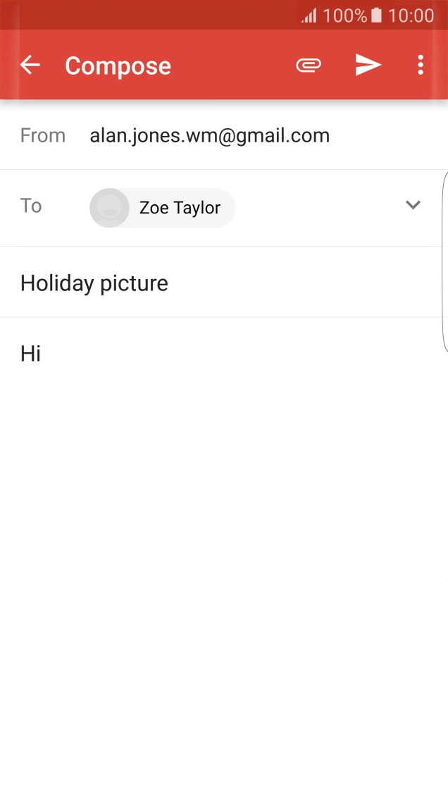 Write the required text and press the send icon.