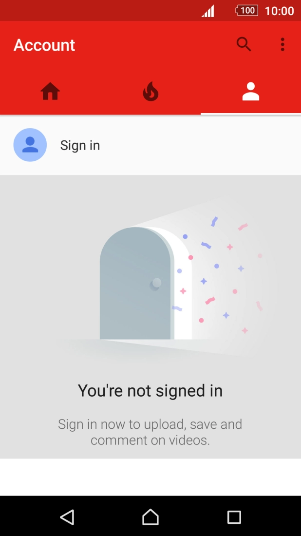 Press Sign in.