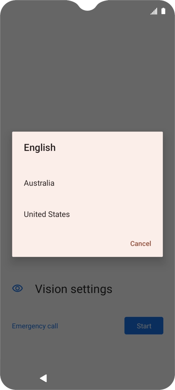 Press the required region.