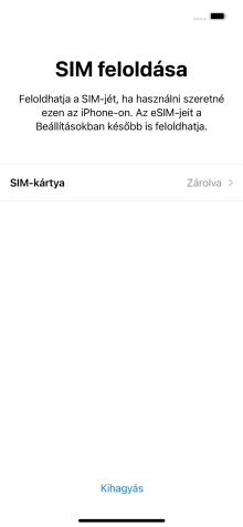 Válaszd a SIM-kártya lehetőséget.