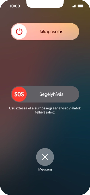 Kattints a kikapcsolás ikonra, és húzd az ikont jobbra.