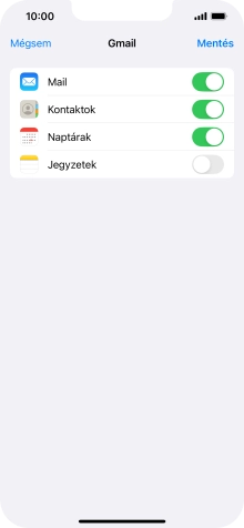Amennyiben a kijelzőn ez a képernyőkép látható, az e-mail-fiókodat felismerte a rendszer, és automatikusan beállította. Kövesd a képernyőn megjelenő utasításokat további adatok csatolásához, és fejezd be az új fiók létrehozását.