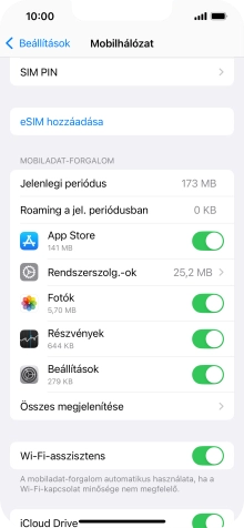 Válaszd a SIM PIN lehetőséget.