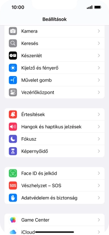 Válaszd a Face ID és jelkód lehetőséget.