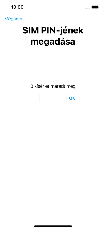 Amennyiben a SIM-kártyád zárolva van, írd be a PIN-kódodat, és válaszd az OK lehetőséget.