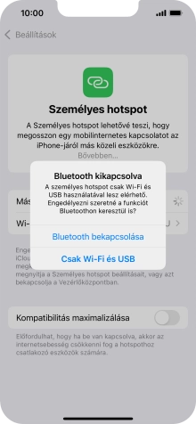 Amennyiben be van kapcsolva a Wi-Fi, válaszd a Csak Wi-Fi és USB lehetőséget.