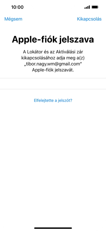 Írd be az Apple ID-dhoz tartózó jelszót, és válaszd a Kikapcsolás lehetőséget. Várj egy kicsit, amíg a telefon visszaállítja a gyári beállításokat. A telefon konfigurálásához és ahhoz, hogy üzemkész állapotba hozd, kövesd a képernyőn megjelenő utasításokat.