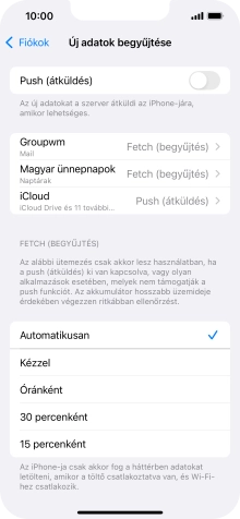 Ha kikapcsolod a funkciót, válaszd a kívánt beállítást.