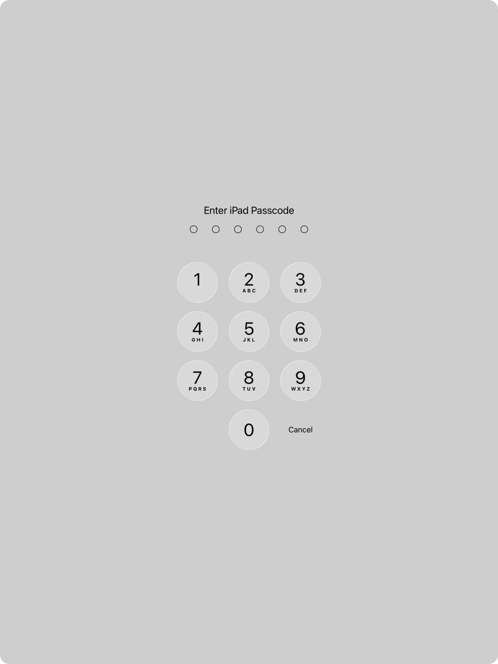 Use the lock code you created.