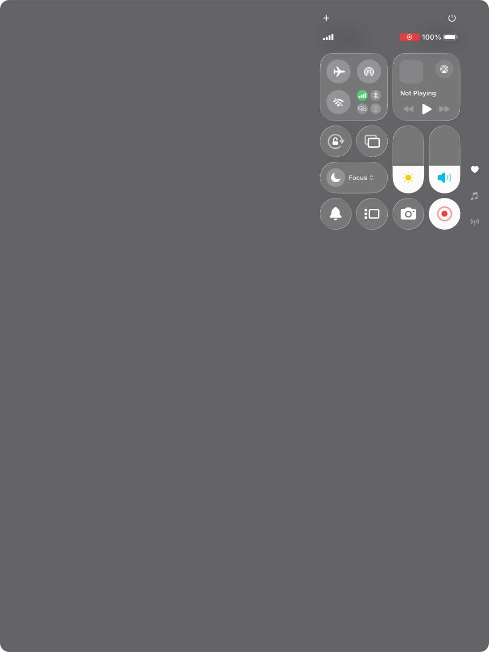 Press the screen recording icon to stop the recording.