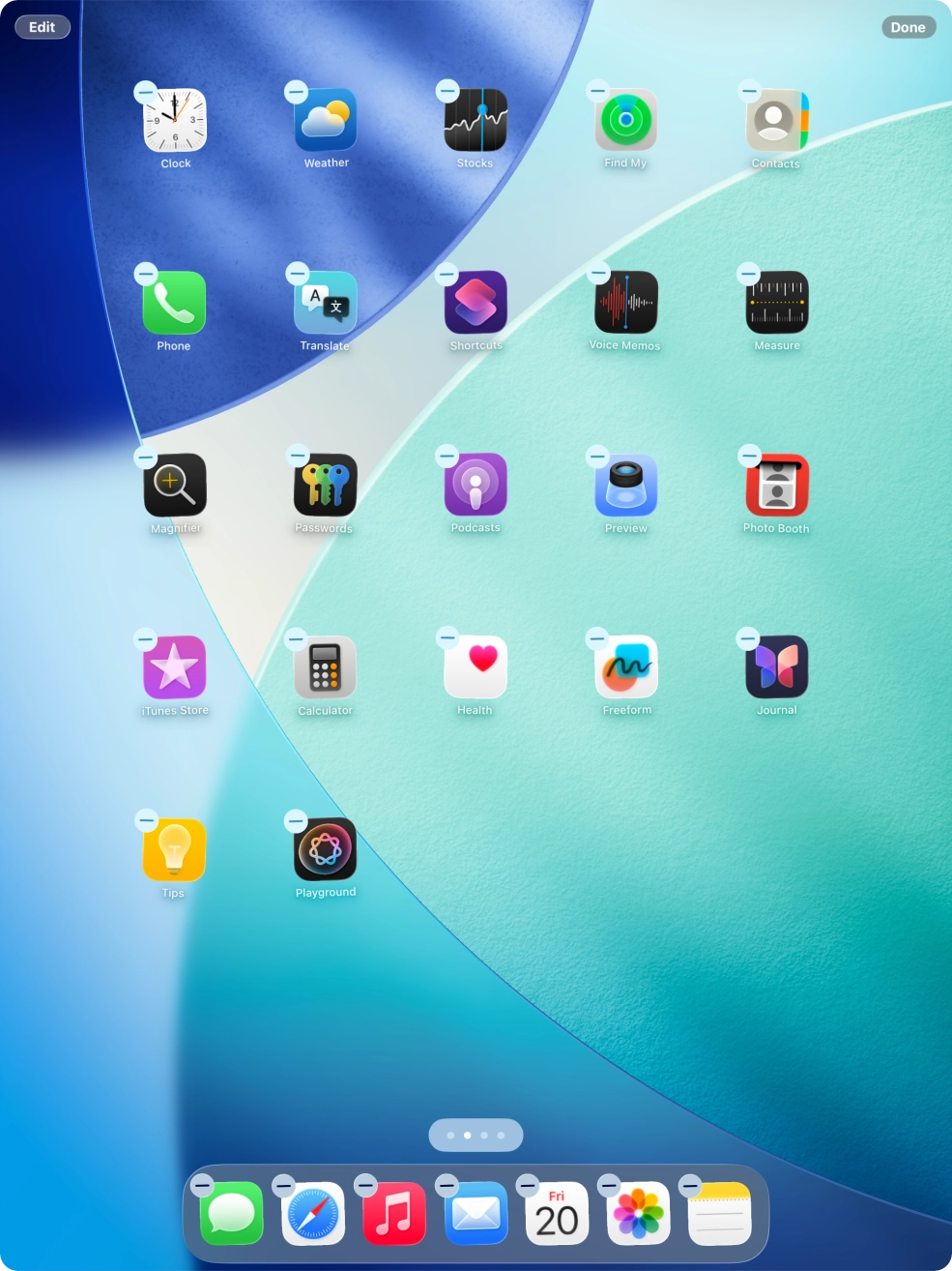 Press the home screen page icon. Press the home screen page icon.