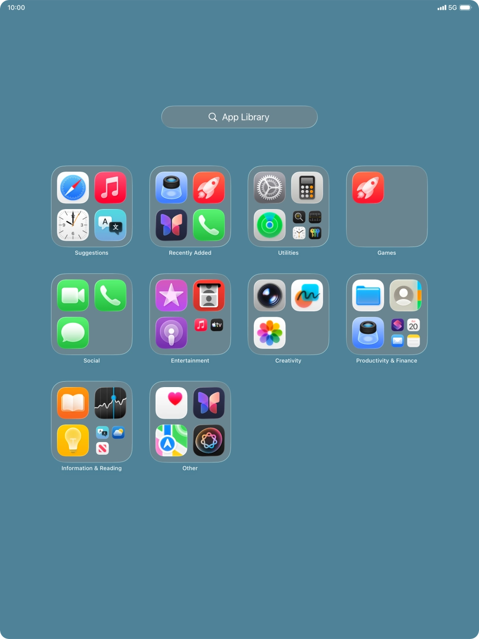Press the required app. Press the required app.
