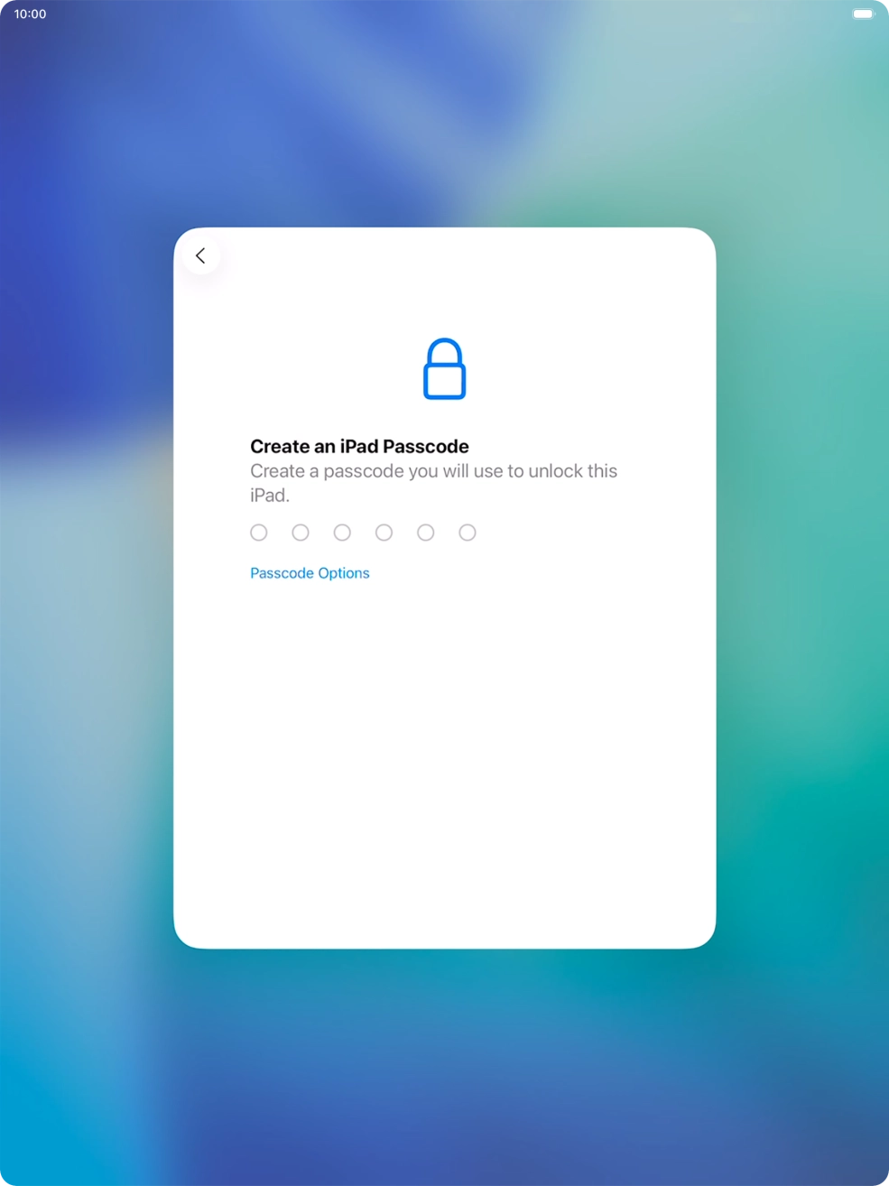 Press Passcode Options. Press Passcode Options.