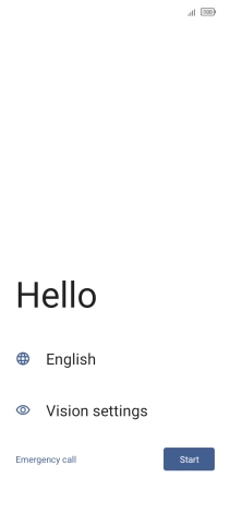 Press the field next to the language icon.