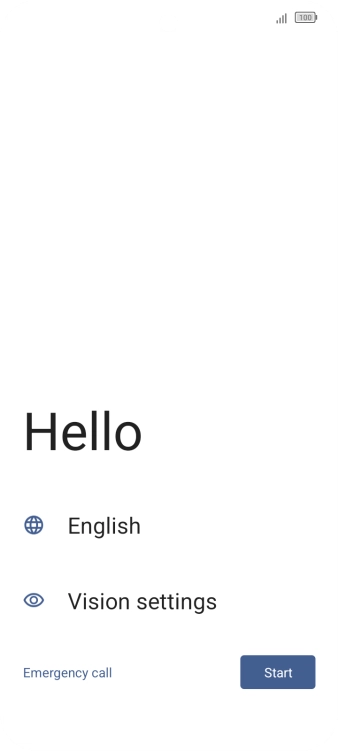 Press the field next to the language icon.