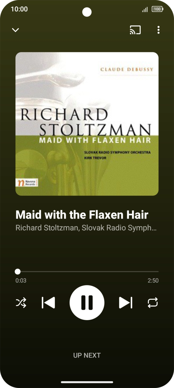 Press arrow right to go to the next audio file.