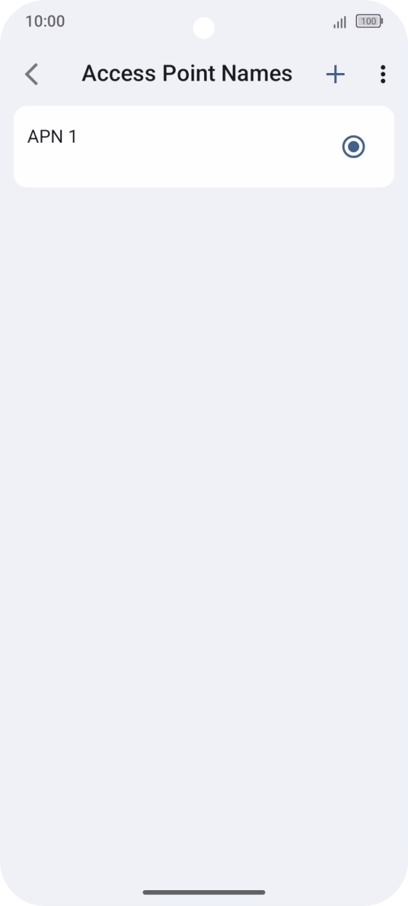 Press the new data connection icon.