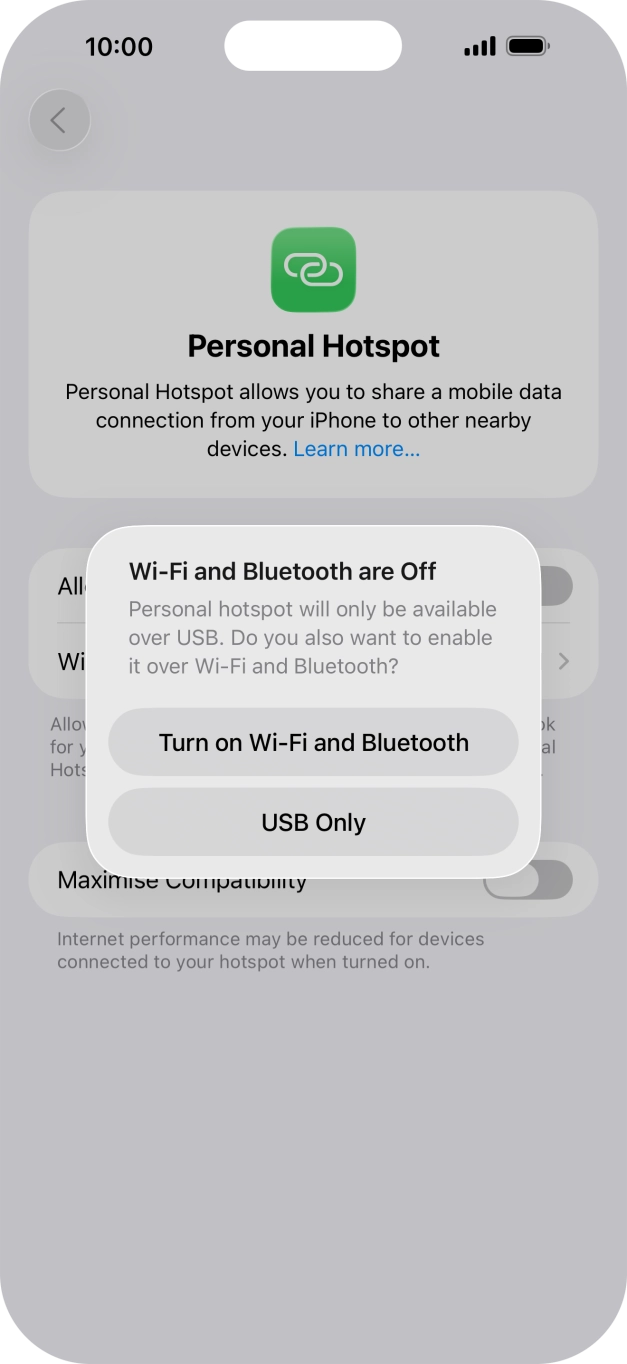If WiFi is turned off, press Turn on Wi-Fi and Bluetooth.