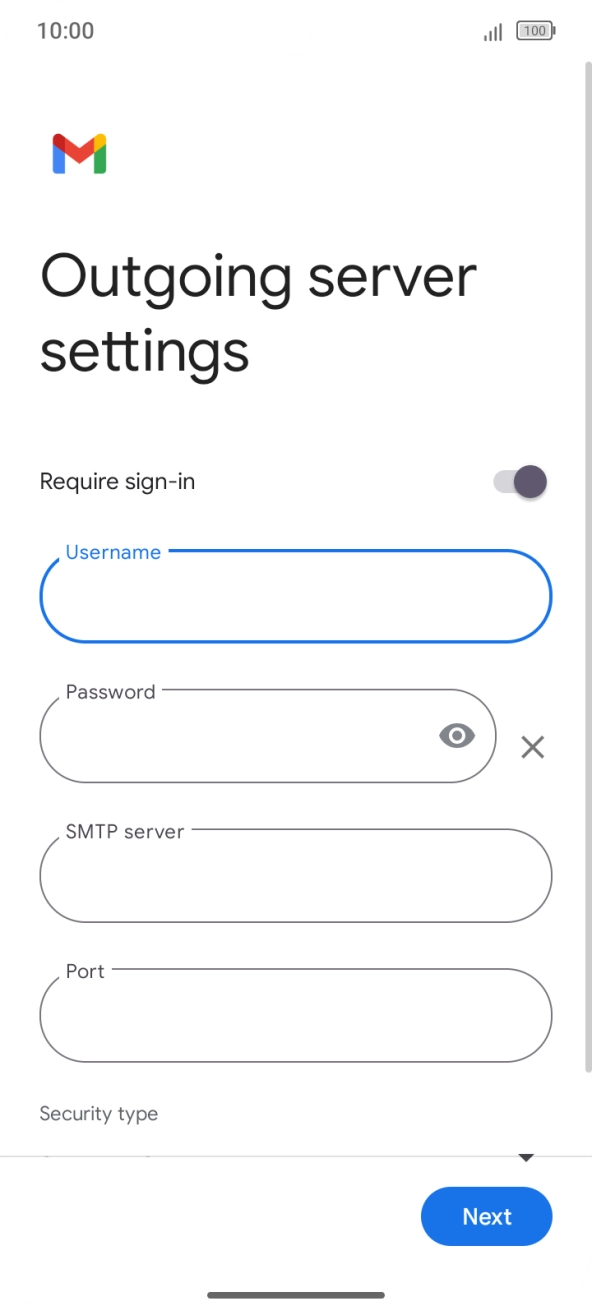 Press the field below 