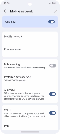 Press the indicator next to 