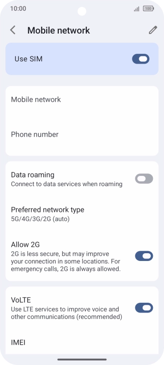 Press the indicator next to 