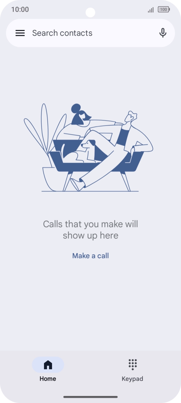 Press the menu icon.