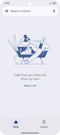 Press the menu icon.