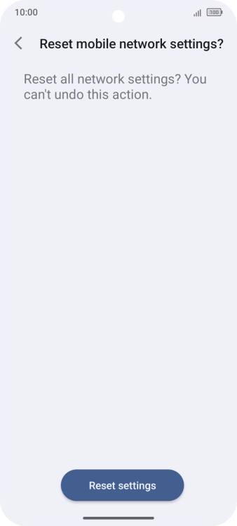 Press Reset settings.