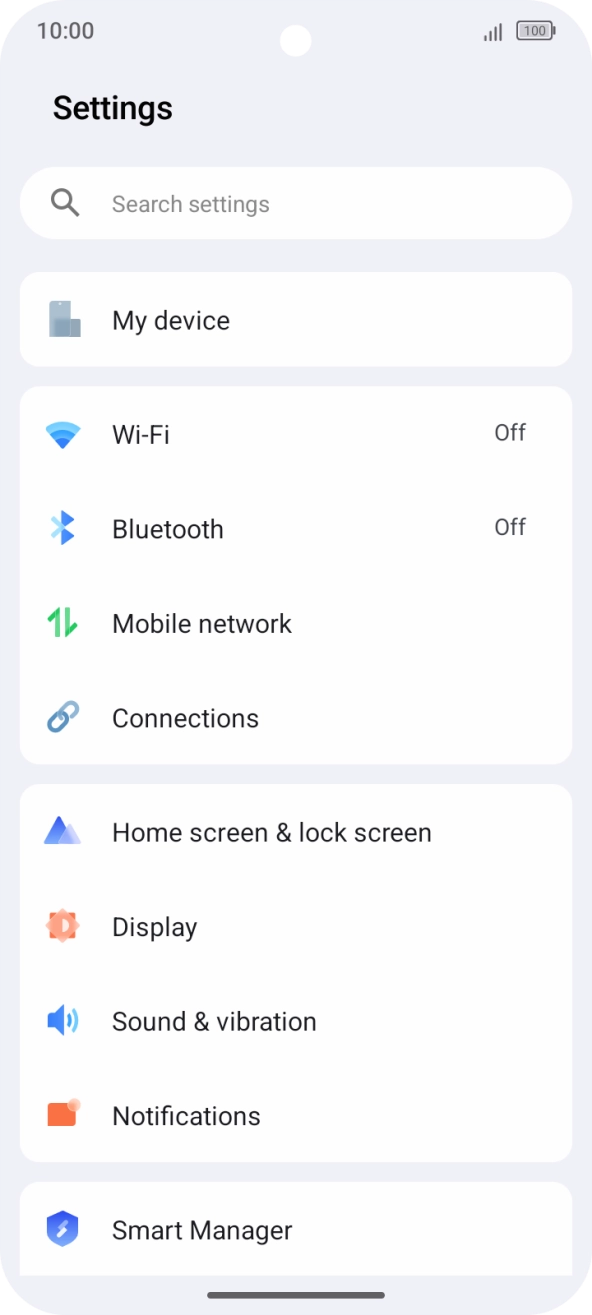 Press Mobile network.