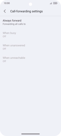 Press the required divert type.