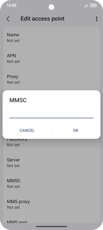 Key in http://mmsc.telstra.com:8002 and press OK.